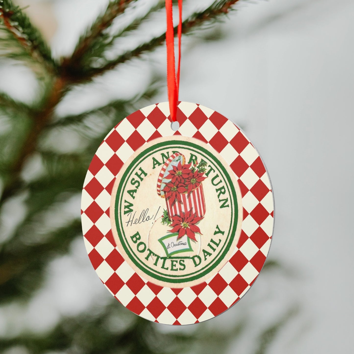 944. Aluminum Round Hanging Ornament