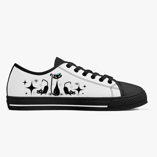 MCM Atomic Cat Classic Low-Top Canvas Shoes - Unisex White/Black