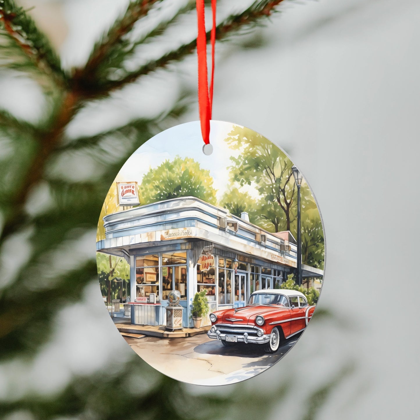 MCM Aluminum Round Hanging Ornament