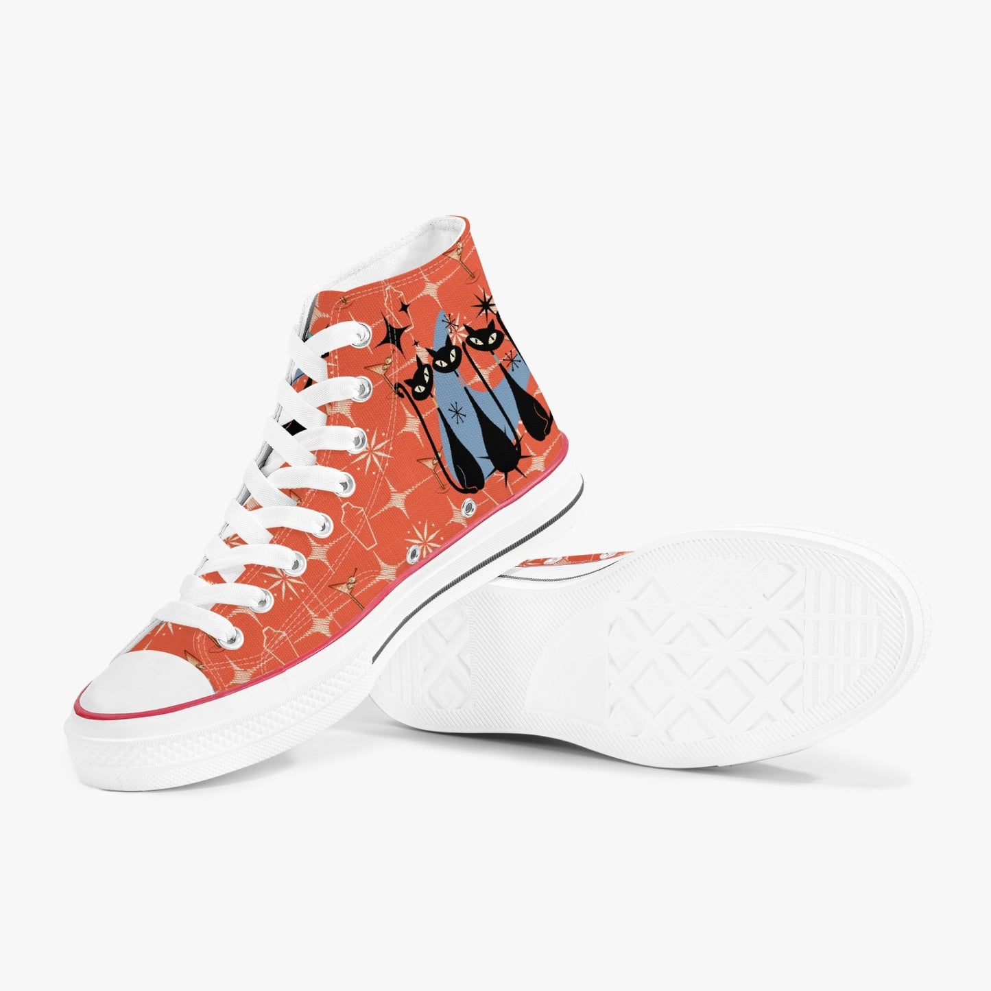 MCM Atomic Cat High-Top Canvas Shoes- Converse Style Tennis Shoes