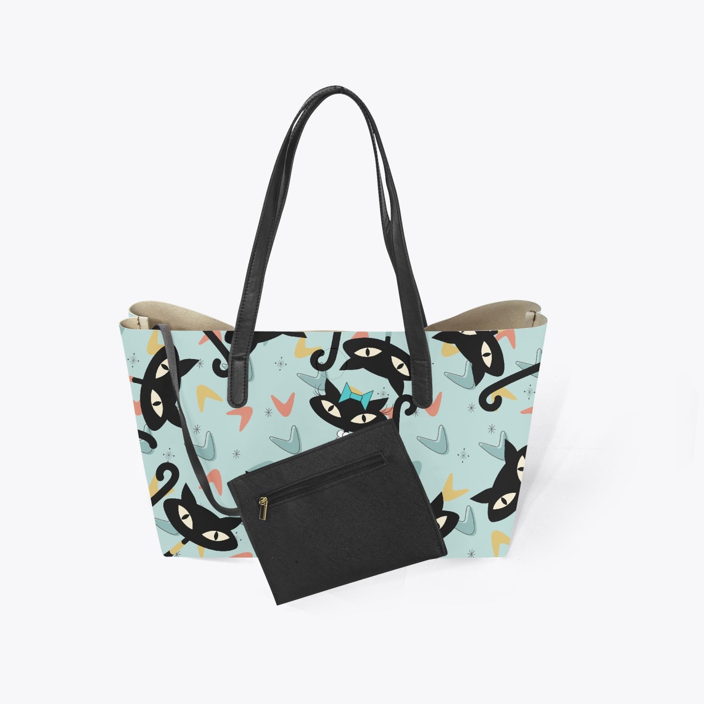 Atomic Cat in Pearls Neverfull Tote Bag- Weekender Purse