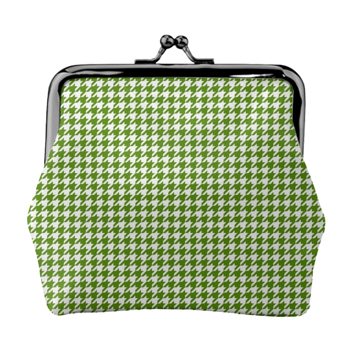 Green Houndstooth Handbag Bundle, Wallet, Coin Purse, Sunglass Case and Keyring - 1950s Houndstooth Pattern Gift Set