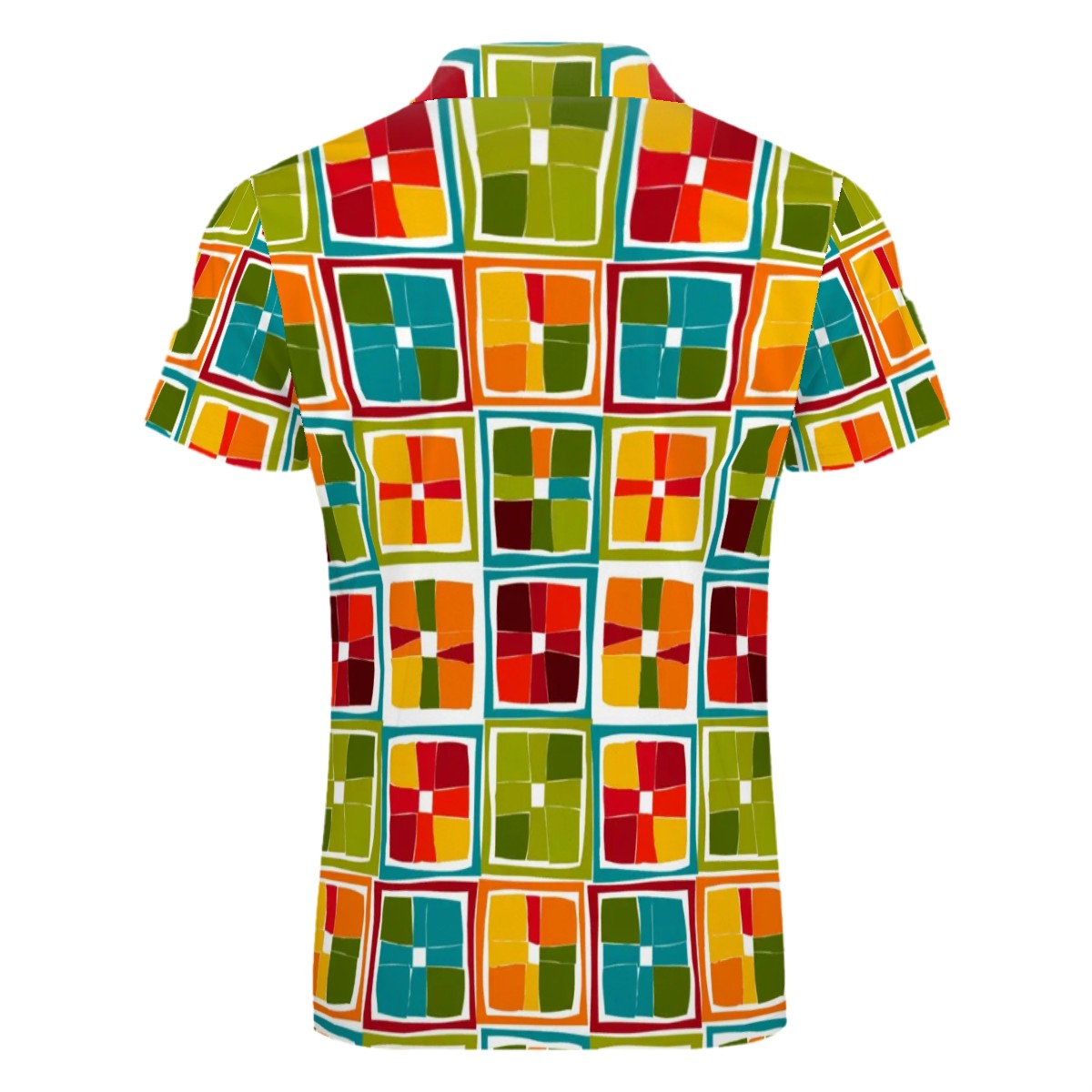 MCM Retro Polo Shirt- Atomic  Design Groovy Slim Fit Zipper Polo for men