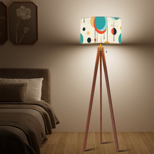 MCM Retro Mod Tripod Wood Floor Lamp