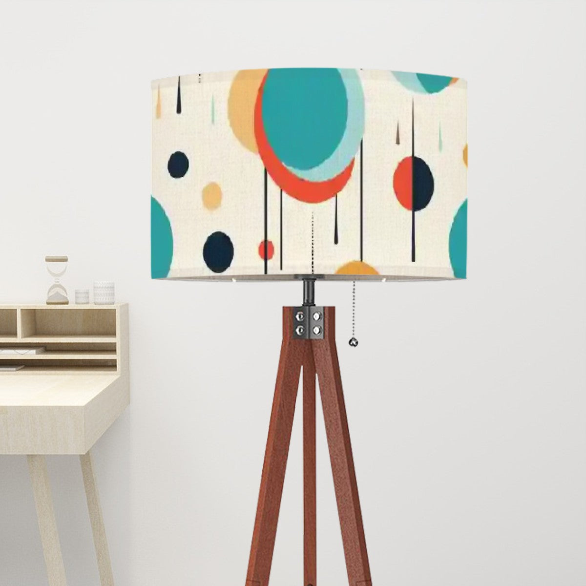 MCM Retro Mod Tripod Wood Floor Lamp
