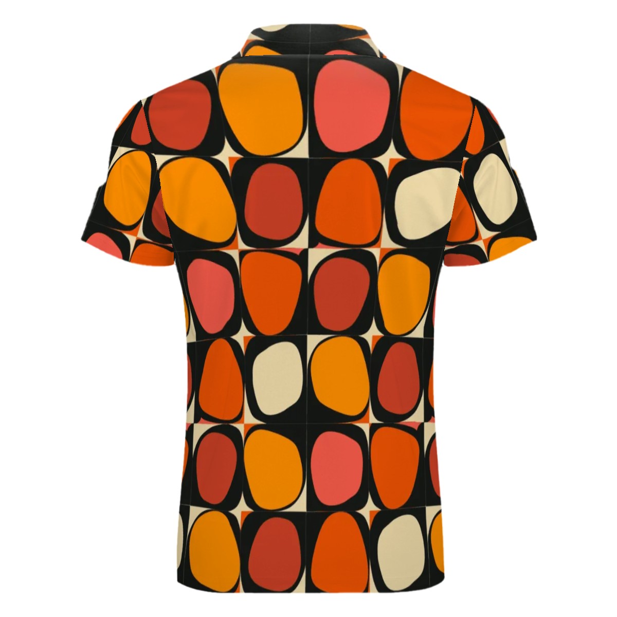 MCM Retro Polo Shirt- Atomic  Design Groovy Slim Fit Zipper Polo for men